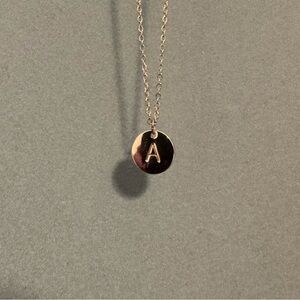 Gold “A” Initial Pendant Necklace